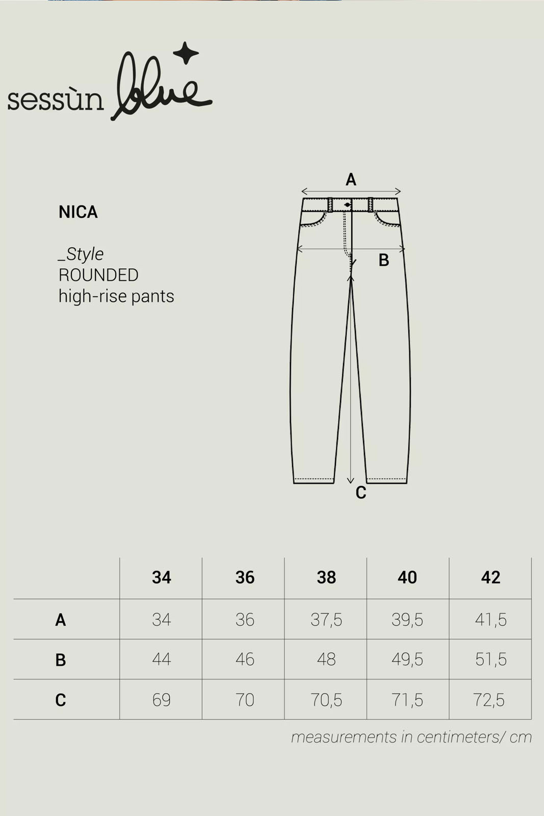 SESSUN Mod. NICA DENIM BLUE SESSUN Mod. NICA DENIM BLUE