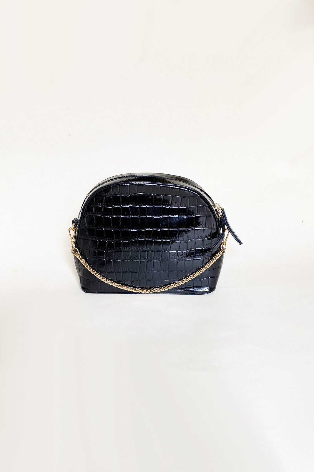 PETITE MENDIGOTE Mod. GASPARD CROCO BLACK