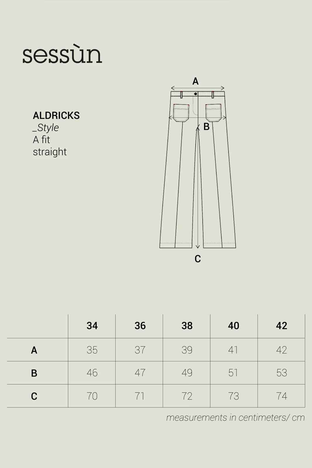SESSUN Mod. ALDRICKS BLUE PRINT SESSUN Mod. ALDRICKS BLUE PRINT